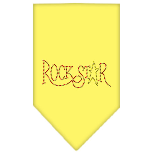 Rock Star Rhinestone Bandana Yellow Large